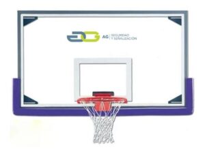 Tablero de baloncesto estándar FIBA ​​de vidrio templado
