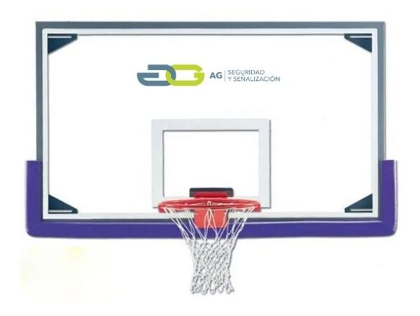 Tablero de baloncesto estándar FIBA ​​de vidrio templado