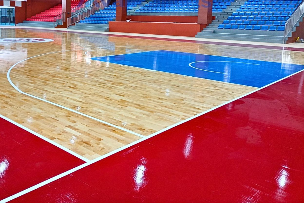 Piso de madera para cancha de baloncesto aprobado por FIBA